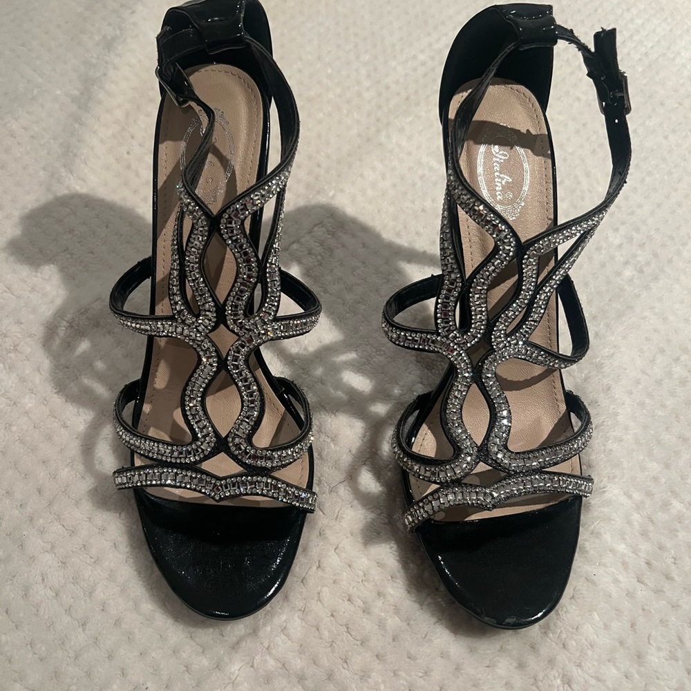 Black with Rhinestones shoes